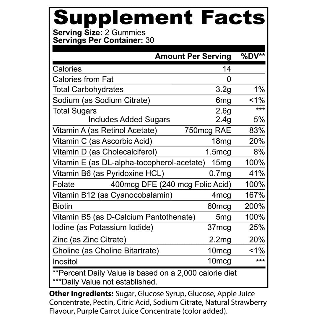 Multivitamin Gummies Strawberry Flavor